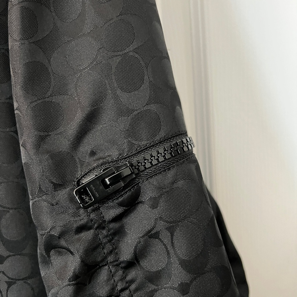 Coach Black Signature Print Windbreaker Jacket - Picture 3 of 7